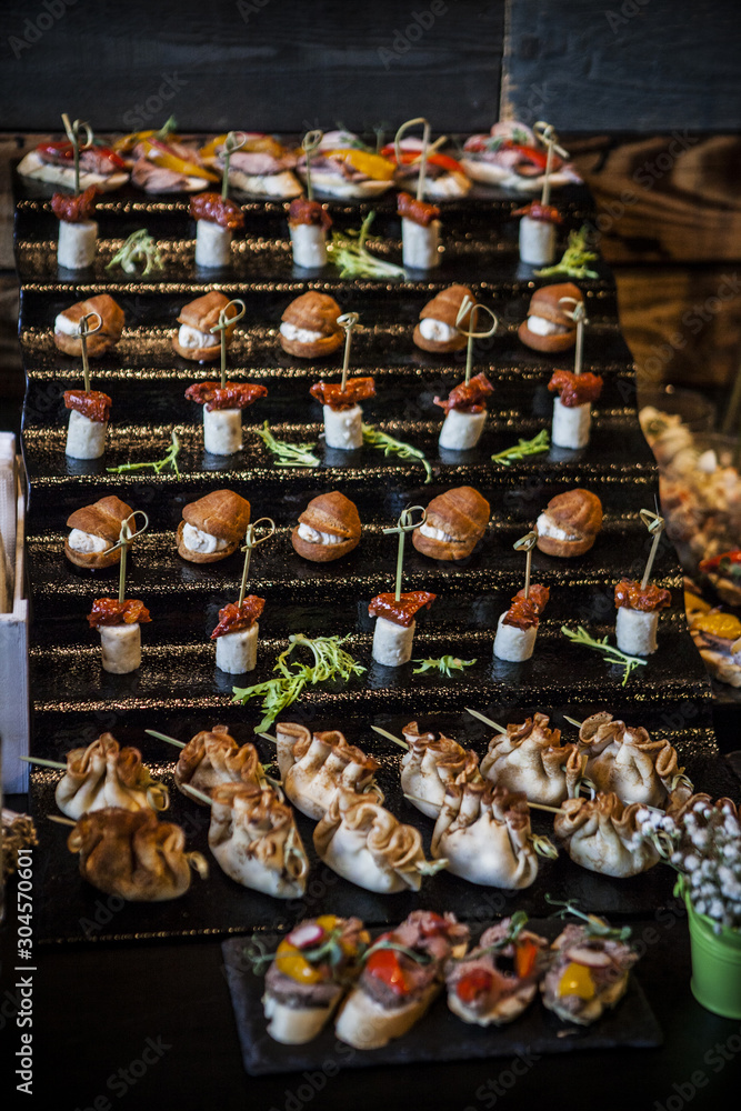 Catering snacks and canape
