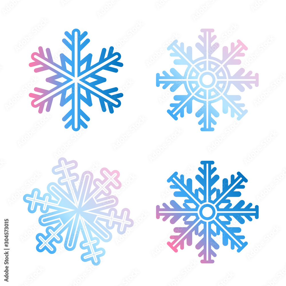 Christmas, New Year Snowflake set Christmas, New Year Snowflake set