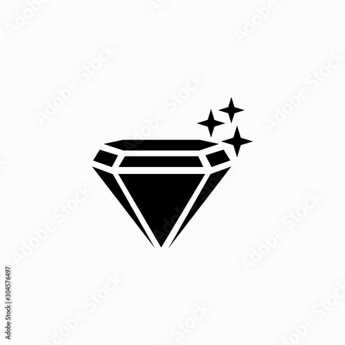 Diamond gemstone icon symbol vector
