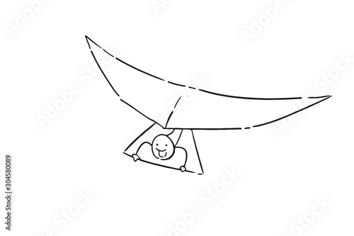 flying in hang glider
