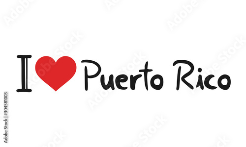 I love Puerto Rico symbol