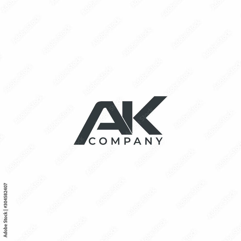 Letter AK Modern Company Logo Design Vector Template Letter AK Modern Company Logo Design Vector Template