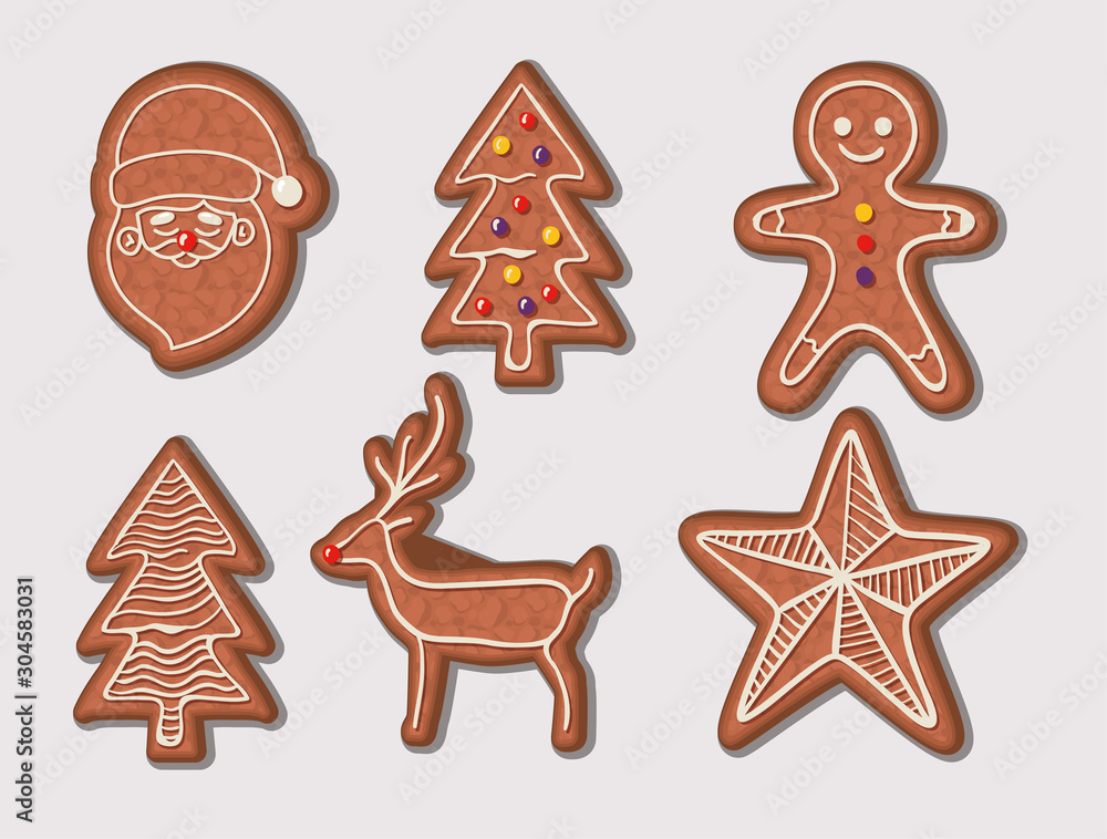 Merry christmas cookies vector design Merry christmas cookies vector design