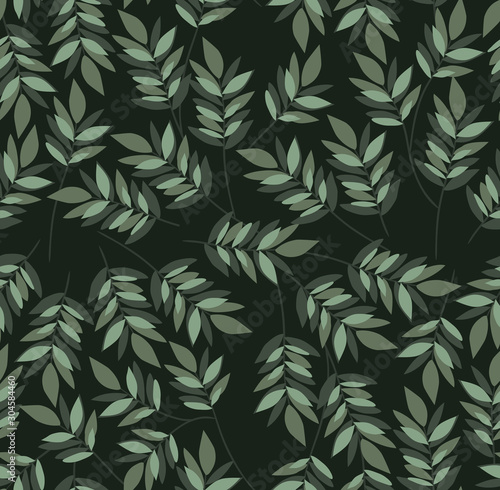 Green leaves background vector design