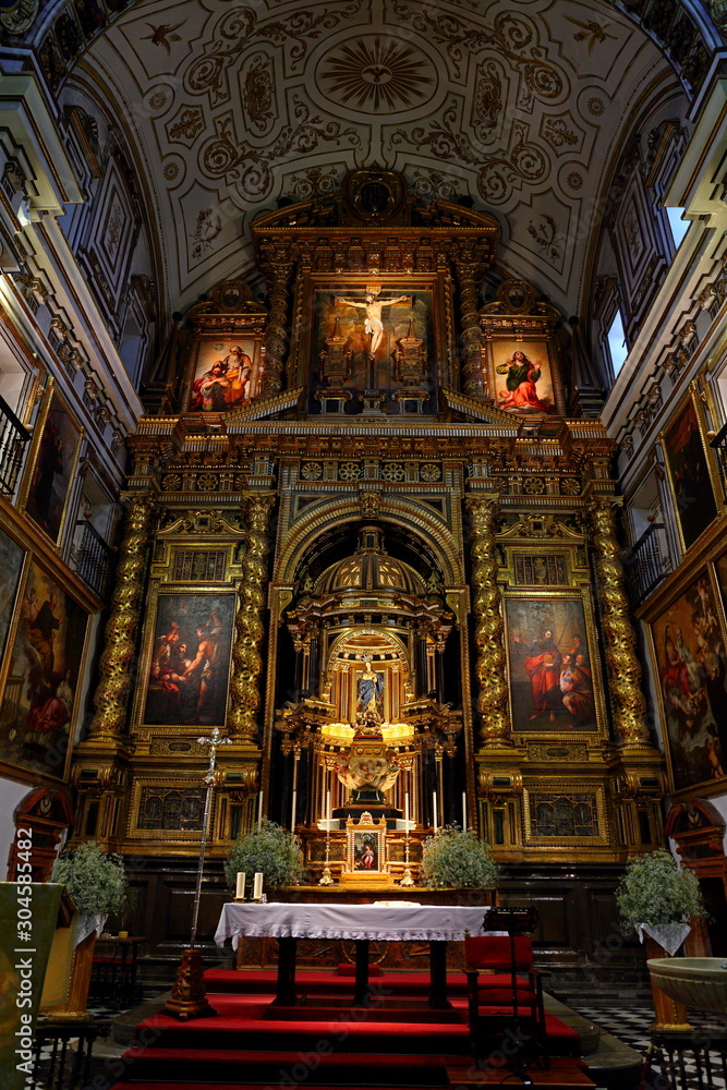 Fototapeta premium Monastery of St. Jerome Spanish (Monasterio de San Jeronimo), a Roman Catholic church and Hieronymite monastery in Granada, Spain. 