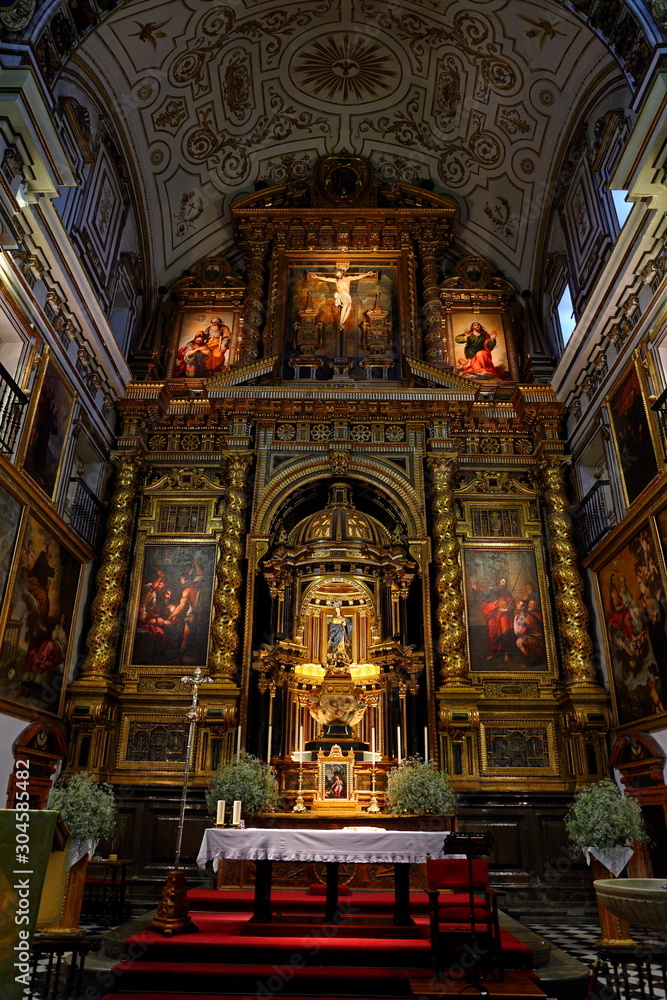 Monastery of St. Jerome Spanish (Monasterio de San Jeronimo), a Roman Catholic church and Hieronymite monastery in Granada, Spain. 