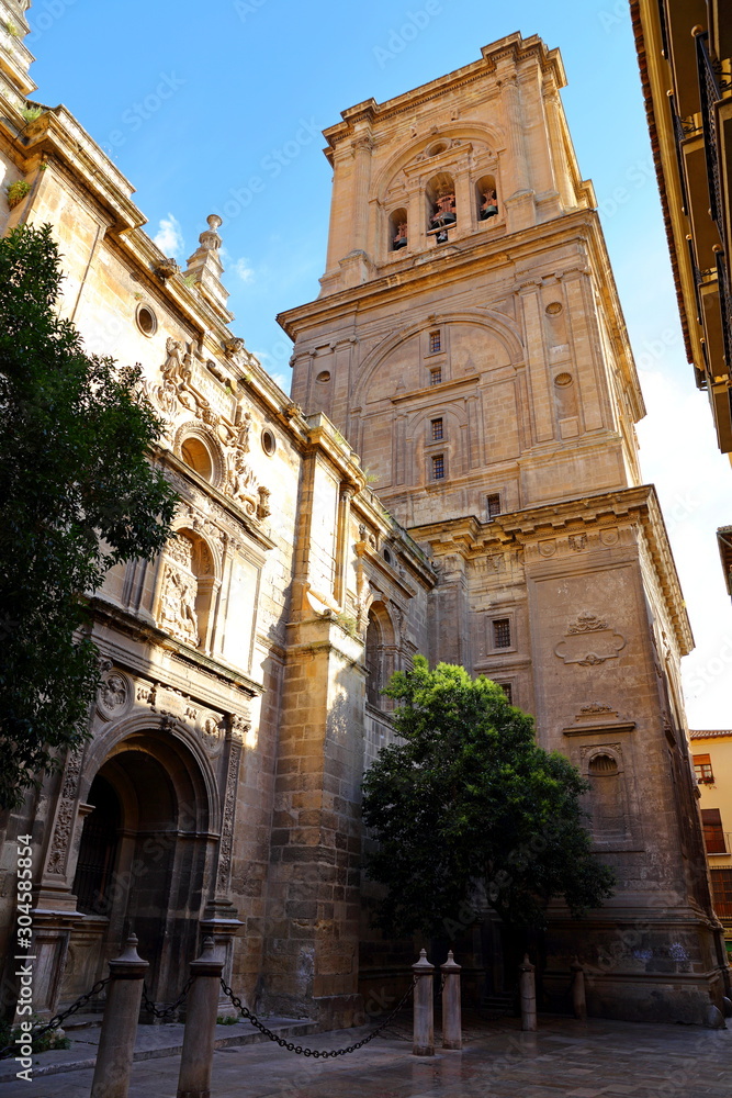 Obraz premium Monastery of St. Jerome Spanish (Monasterio de San Jeronimo), a Roman Catholic church and Hieronymite monastery in Granada, Spain. 