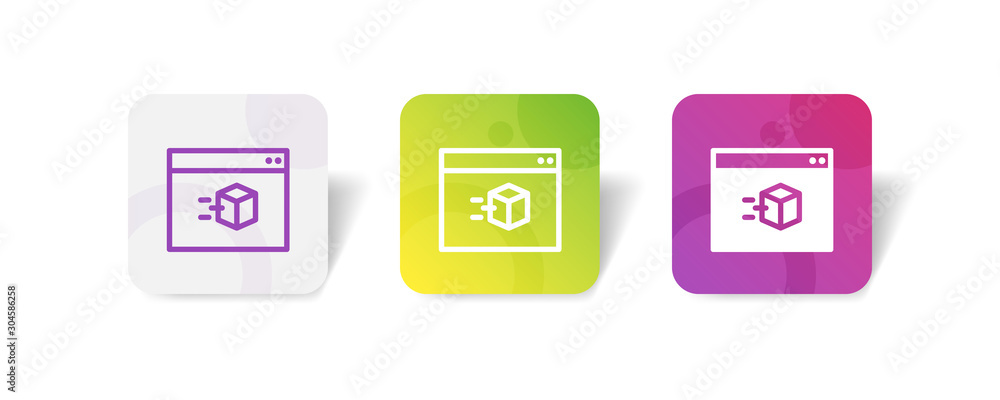 online fast delivery outline and solid icon in smooth gradient background button online fast delivery outline and solid icon in smooth gradient background button