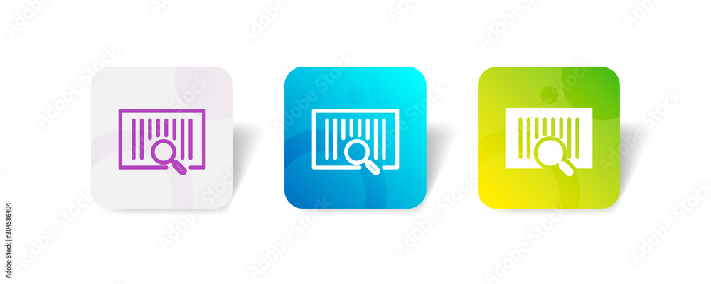 barcode scan searching outline and solid icon in smooth gradient background button barcode scan searching outline and solid icon in smooth gradient background button