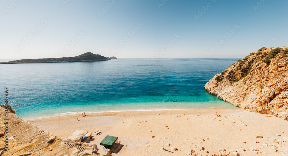 Kaputas beach, Turkey located between the towns of Kas and Kalkan