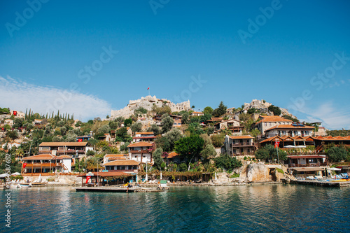 Kalekoy view in Kekova Gulf. Kekova is populer tourist destination in Turkey. © develi