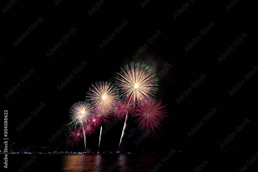 Fireworks light up the sky with dazzling display