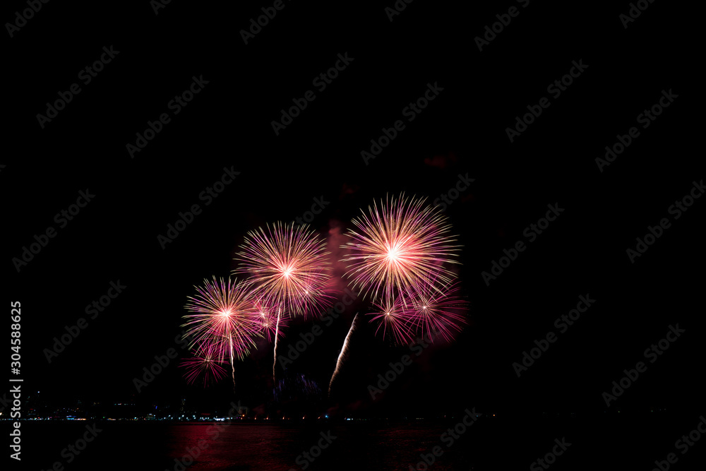 Fireworks light up the sky with dazzling display Fireworks light up the sky with dazzling display