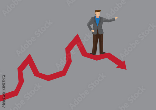 Bad Business Judgement and Wrong Market Prediction Conceptual Vector Illustration