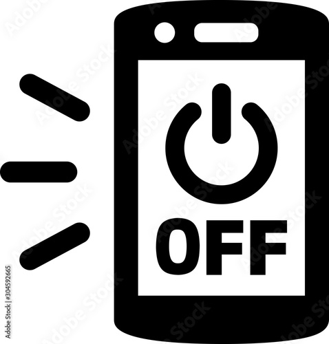 スマートフォンの電源OFFマーク