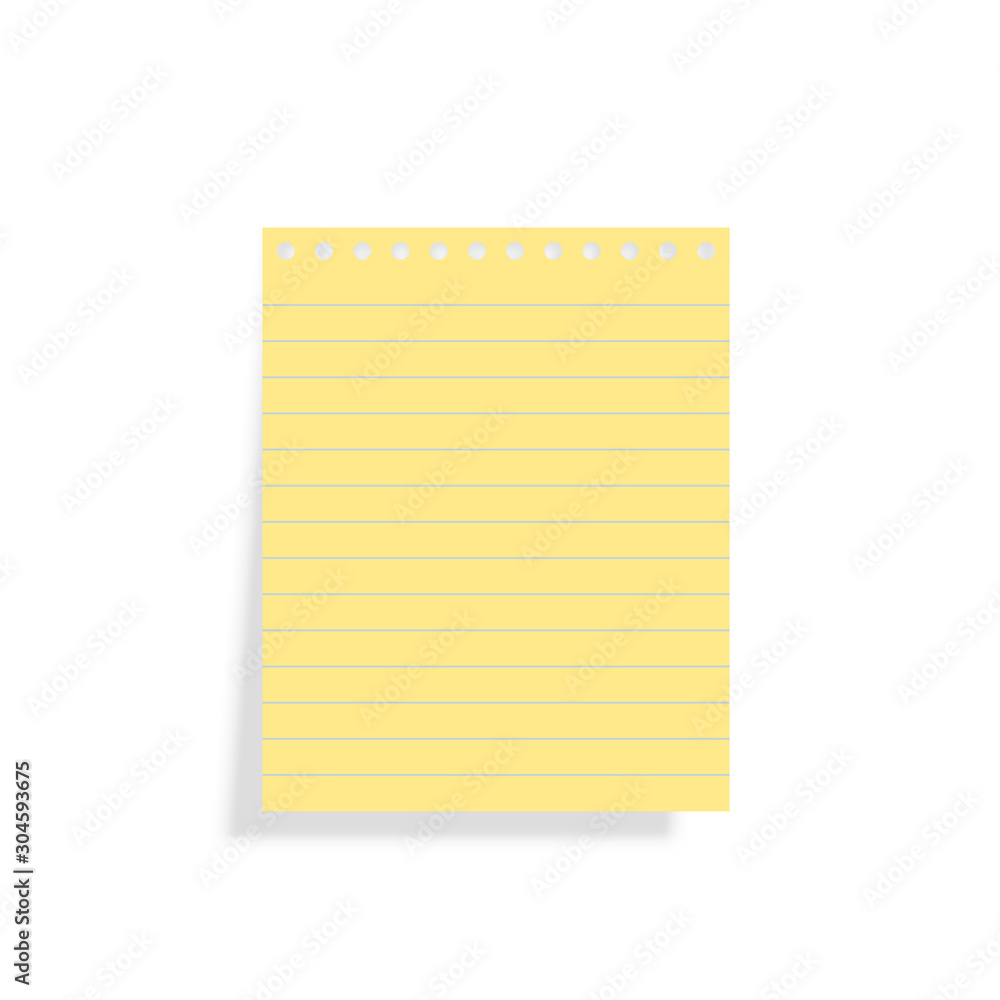 Yellow Notebook Paper Background Template