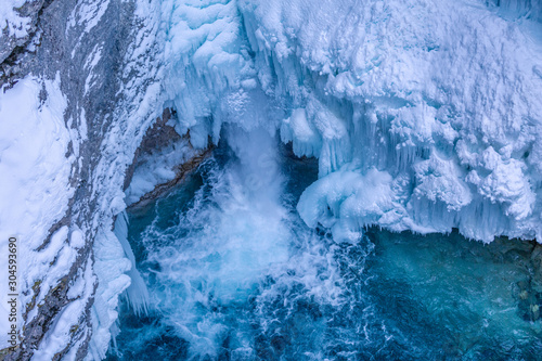 Johnston Canyon Winter Ice Falls, Banff National Park, Canada