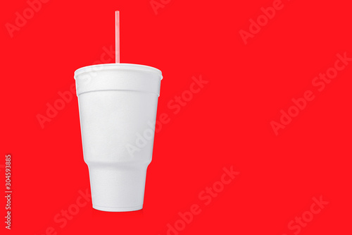 Photography Large Styrofoam Cup with Straw