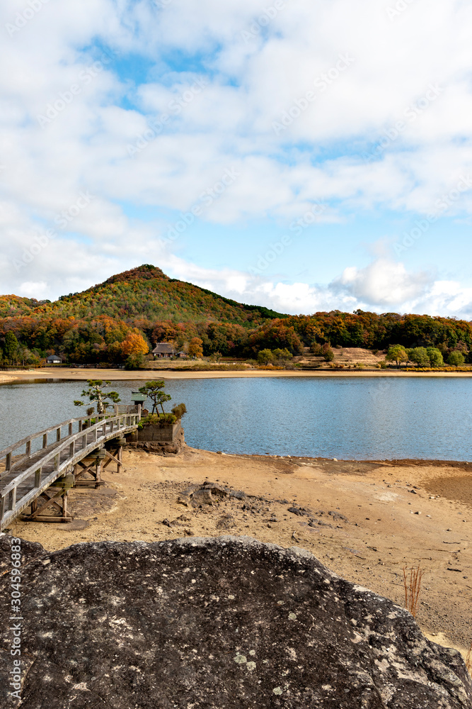 Fototapeta premium View of countryside in Japan in autumn season