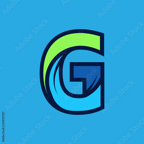 Initial letter G modern logo template for company or business branding