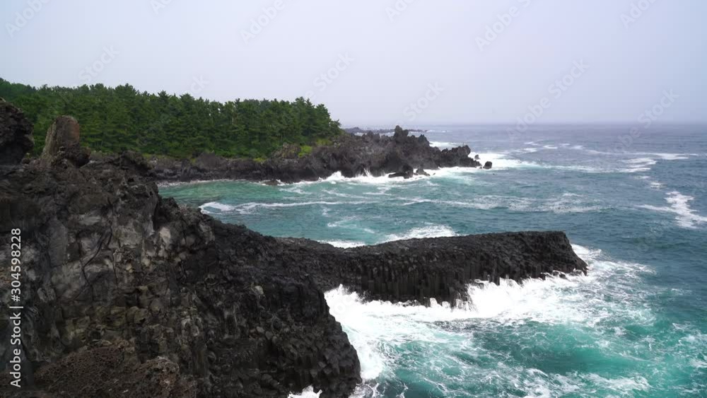 Jungmun Daepo Coast Jusangjeolli Cliff, Jeju Island, South Korea Jungmun Daepo Coast Jusangjeolli Cliff, Jeju Island, South Korea