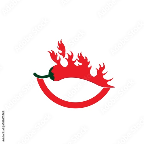 Wallpaper Mural Red Hot Chili logo designs concept vector, Spicy Pepper logo designs template