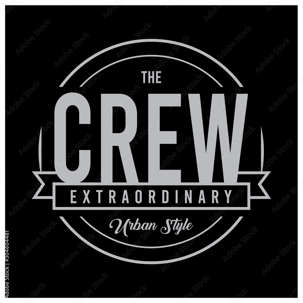 the crew typography design for t-shirt,vector illustration