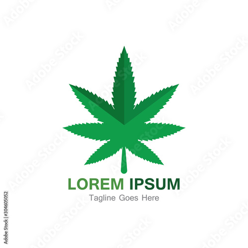Cannabis leaf template vector illustration icon design