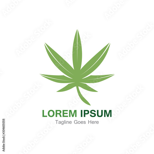 Cannabis leaf template vector illustration icon design