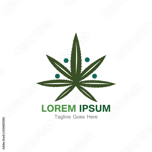 Cannabis leaf template vector illustration icon design