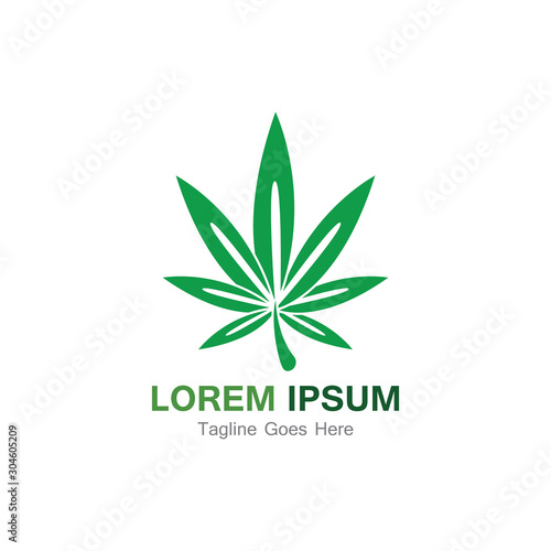 Cannabis leaf template vector illustration icon design