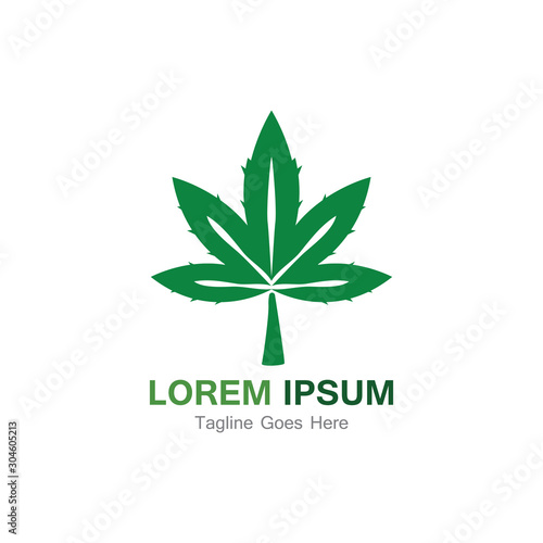 Cannabis leaf template vector illustration icon design