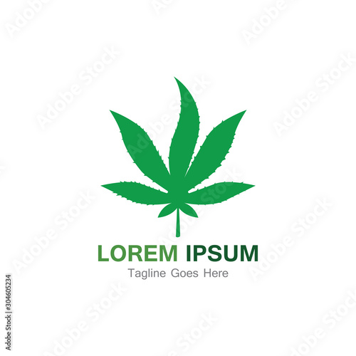 Cannabis leaf template vector illustration icon design