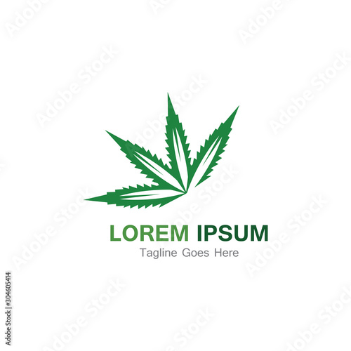 Cannabis leaf template vector illustration icon design