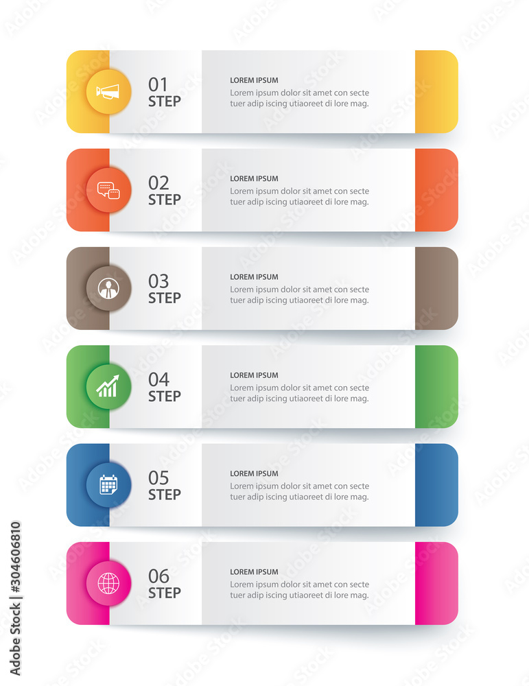 6 data Infographics tab paper index template. Vector illustration abstract background. Can be used for workflow layout, business step, banner, web design. 6 data Infographics tab paper index template. Vector illustration abstract background. Can be used for workflow layout, business step, banner, web design.
