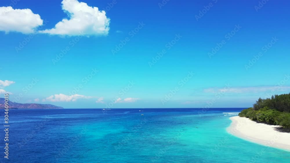 Cebu Island, Philippines - The Beautiful and Pristine Water with Cloudy Blue Sky Above - Aerial shot Cebu Island, Philippines - The Beautiful and Pristine Water with Cloudy Blue Sky Above - Aerial shot