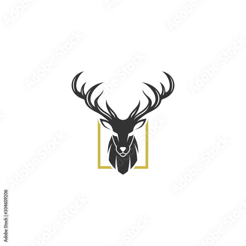 simple deer head logo for your company
