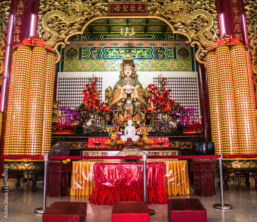 Foto interior view of Thean Hou Temple in Kuala Lumpur, Malaysia