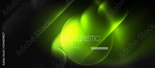 Neon glowing techno lines, hi-tech futuristic abstract background template