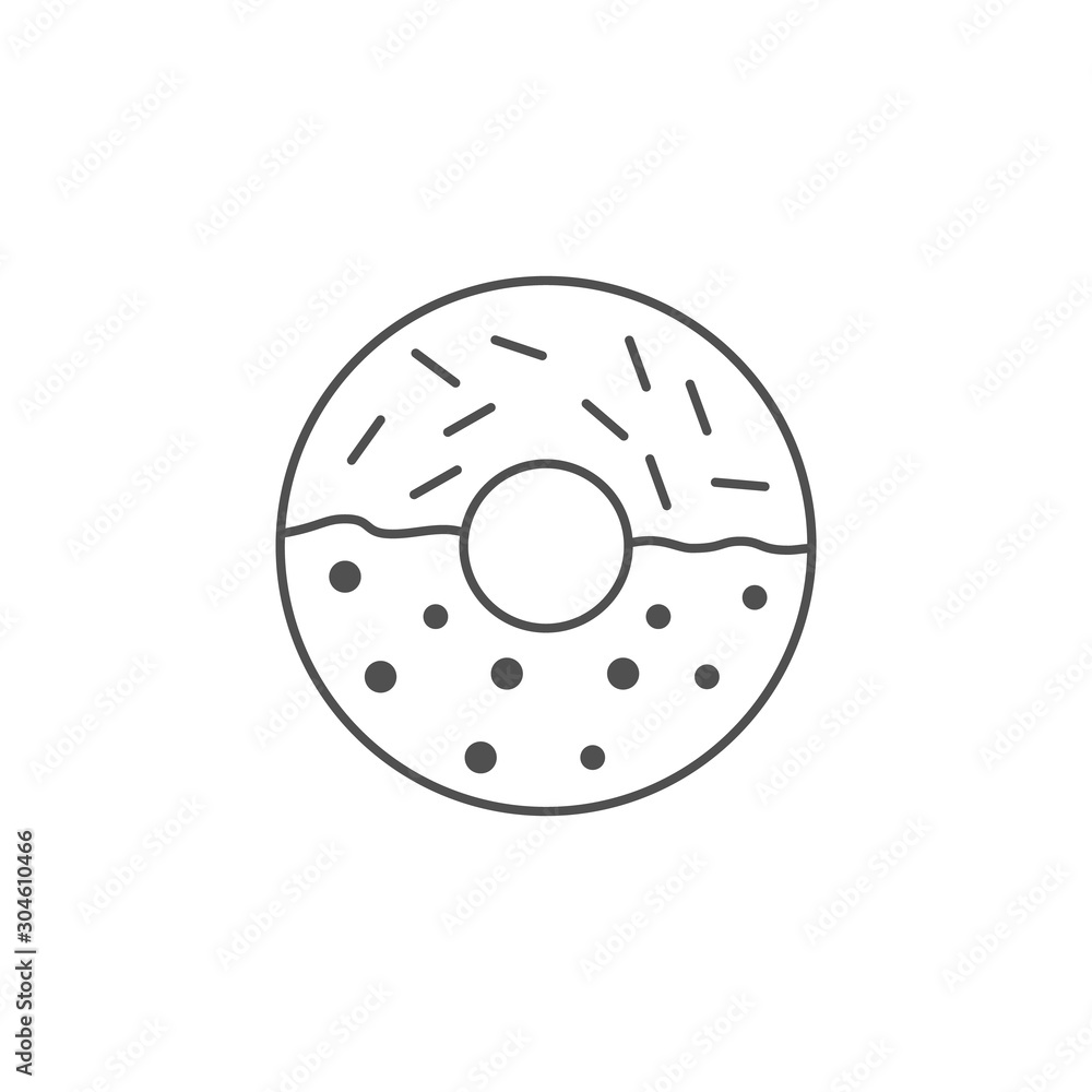 Donut vector icon. Donut vector illustration Donut vector icon. Donut vector illustration