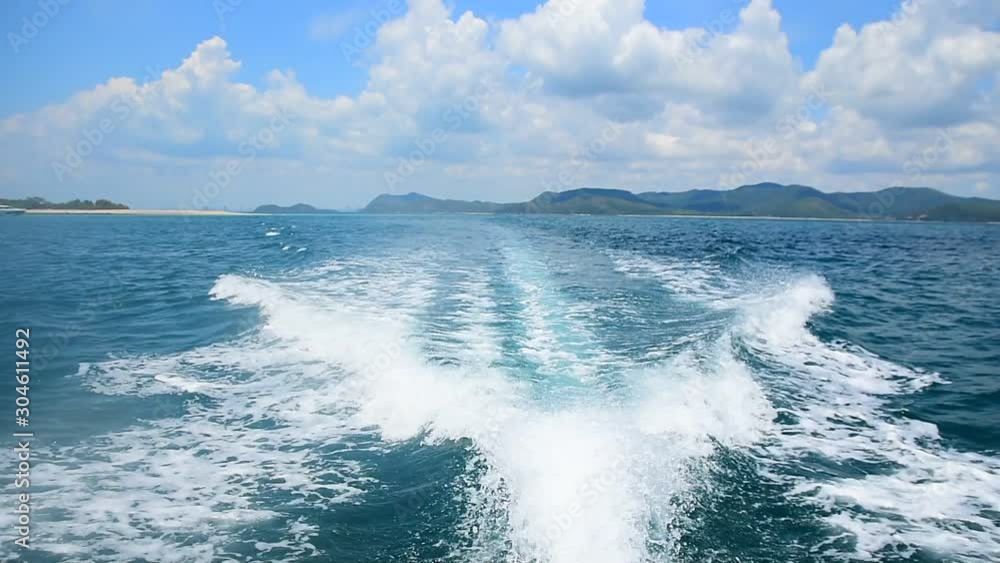 Speed boat in Blue sea Thailand travel Pattaya  Chonburi Beauty in nature