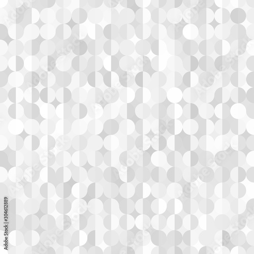 Abstract Seamless Grey And White Square Background, Semi-circle Pattern Stone Floorboard