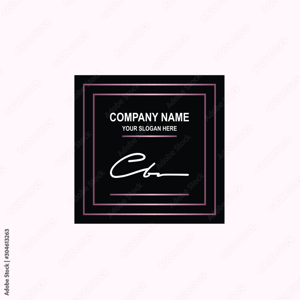 CB Initial signature logo is white, with a dark pink grid gradation line. with a black square background CB Initial signature logo is white, with a dark pink grid gradation line. with a black square background