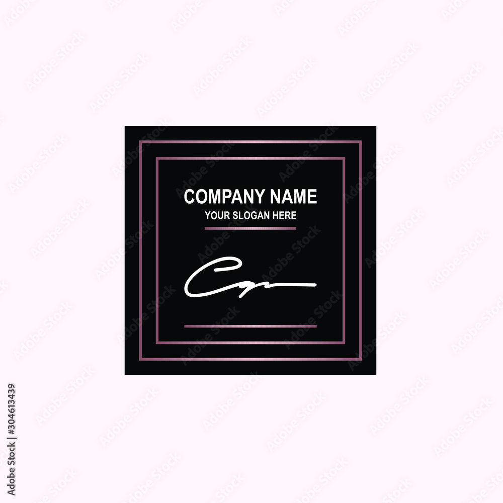 CQ Initial signature logo is white, with a dark pink grid gradation line. with a black square background CQ Initial signature logo is white, with a dark pink grid gradation line. with a black square background