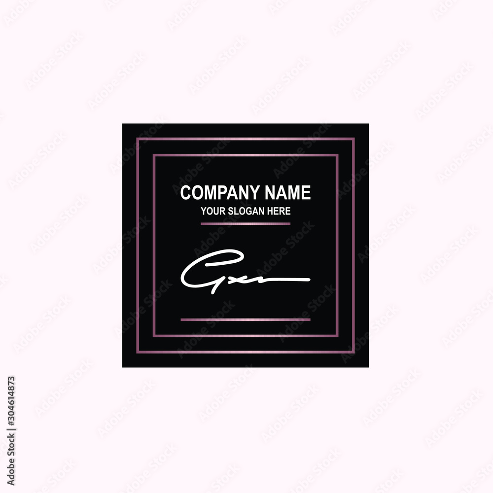 GX Initial signature logo is white, with a dark pink grid gradation line. with a black square background GX Initial signature logo is white, with a dark pink grid gradation line. with a black square background