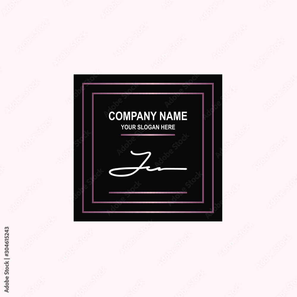 JC Initial signature logo is white, with a dark pink grid gradation line. with a black square background JC Initial signature logo is white, with a dark pink grid gradation line. with a black square background