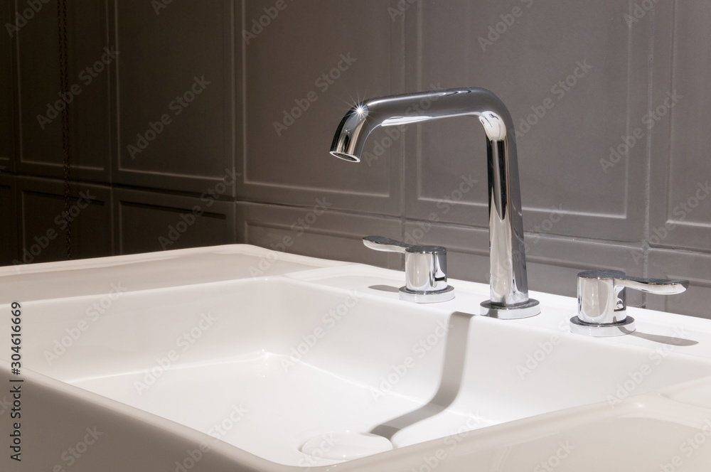 Bathroom interior with sink and faucet, Modern design of bathroom, Bathroom interior with sink and faucet, Modern design of bathroom,