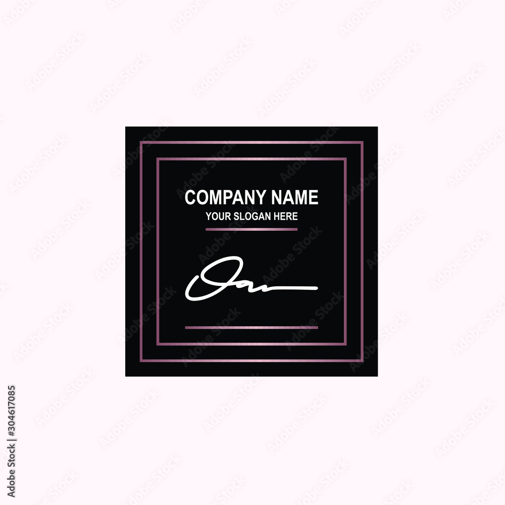 OA Initial signature logo is white, with a dark pink grid gradation line. with a black square background OA Initial signature logo is white, with a dark pink grid gradation line. with a black square background