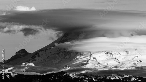 Mount Rainier Black and White