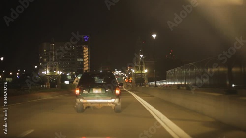 Driving through the City in the Night